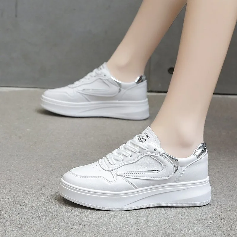 

2021 spring and summer new Korean white shoes female students running board shoes female ins platform shoes trendy shoes