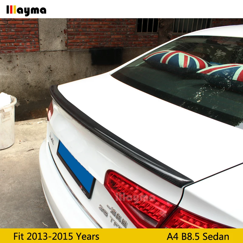 Спойлер для заднего багажника из углеродного волокна Audi A4 B8.5 седан 2013 2014 2015 года