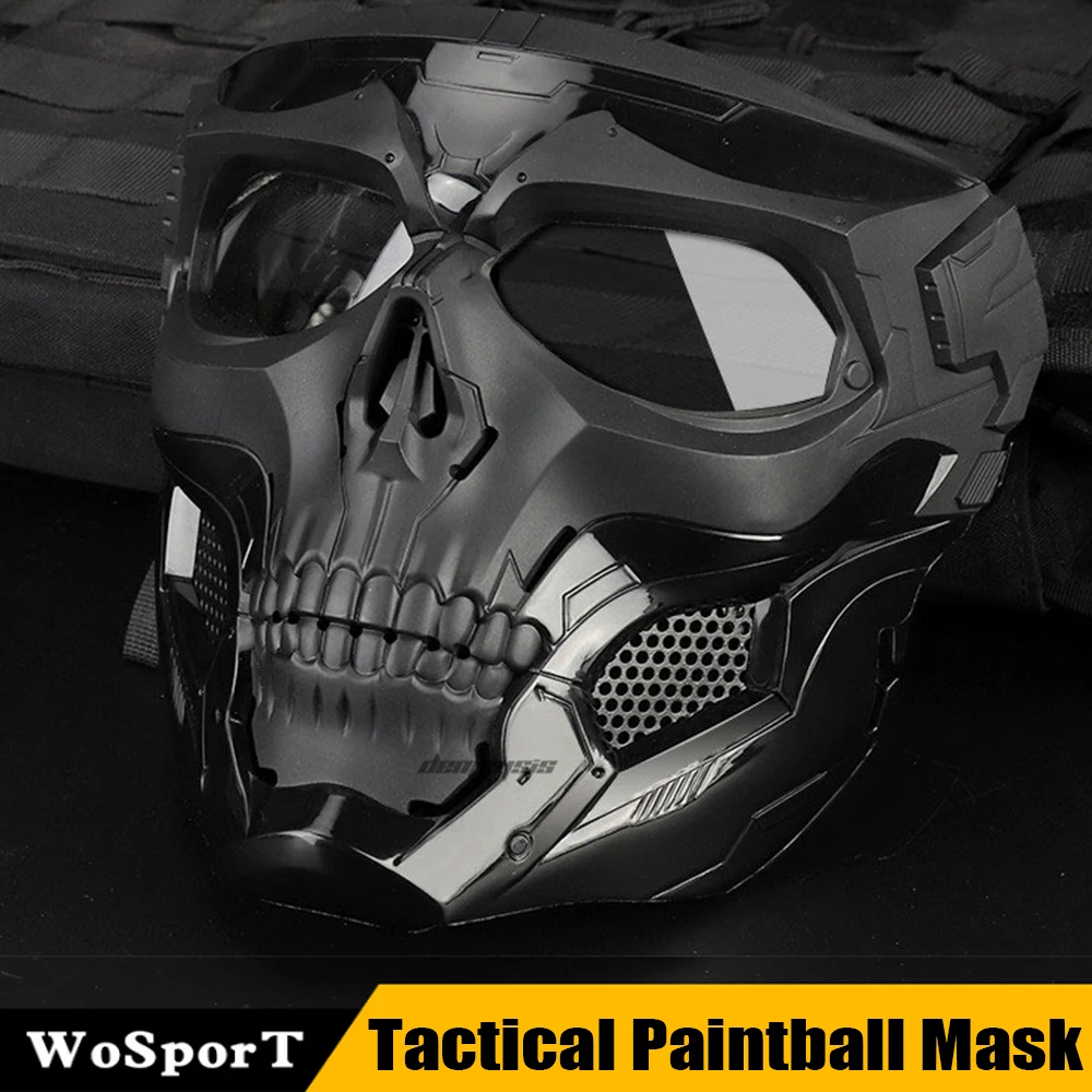 

Пейнтбольная маска для страйкбола, тактическая охотничья маска на все лицо, дышащая Военная Боевая Защитная снаряжение, уличные спортивные...