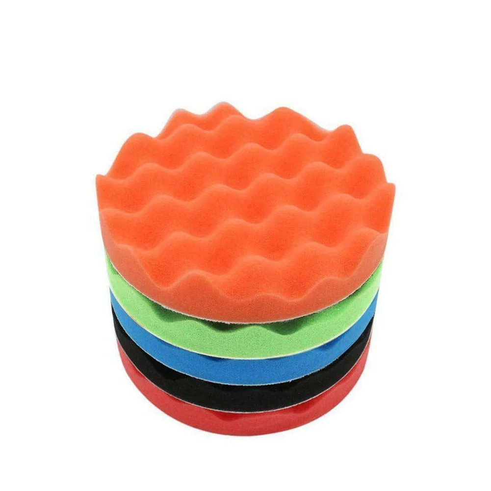 12Pcs 7 Inch Buffer Waxing Polishing Wheel Tool Sponge Pad Drill Adapter Kit Cleaning Tools Premium Medium Foam Light Cut | Автомобили и