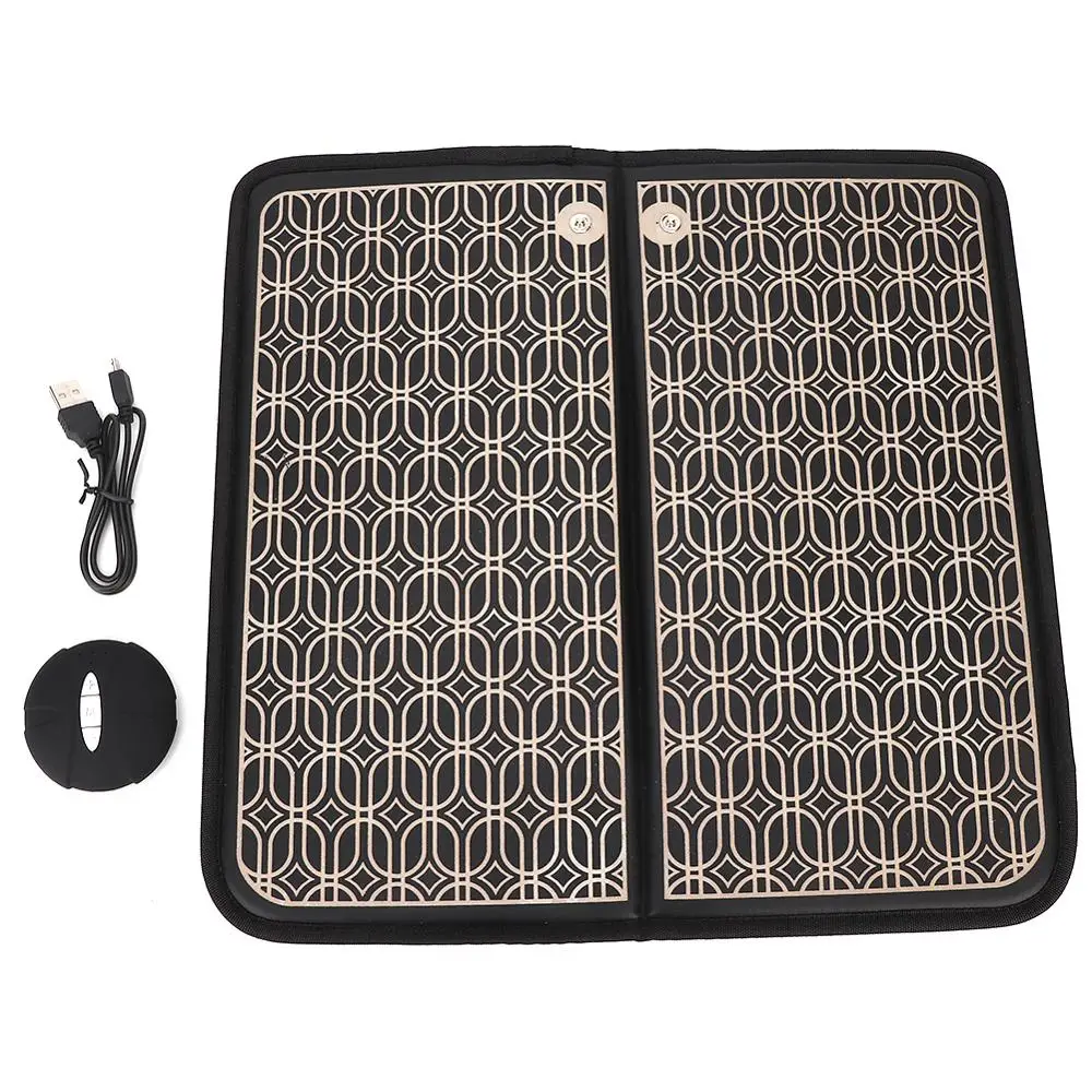

EMS Electric Foot Muscle Acupoint Massage Cushion Relieve Pain Fatigue Low Frequency Electronic Pulse Foot Pad Foldable Portable