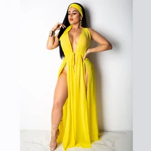 LIYONG Summer Coat Dress See-through High Split Solid Sexy Cardigan Dresses Drawstring Lace Up Chiffon Beach Dress (3)