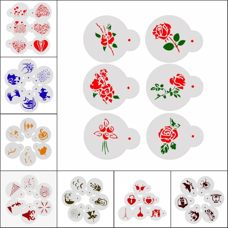 Трафареты для выпечки тортов Aomily 6 шт./компл. специальные различные фестивали