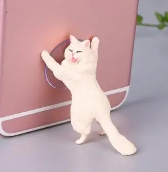 SOONHUA Cute Cat Phone Holder Stably Sucker Stand Holders Support Mobile Suction Desk Mount Decorative Cradle Bracket | Мобильные