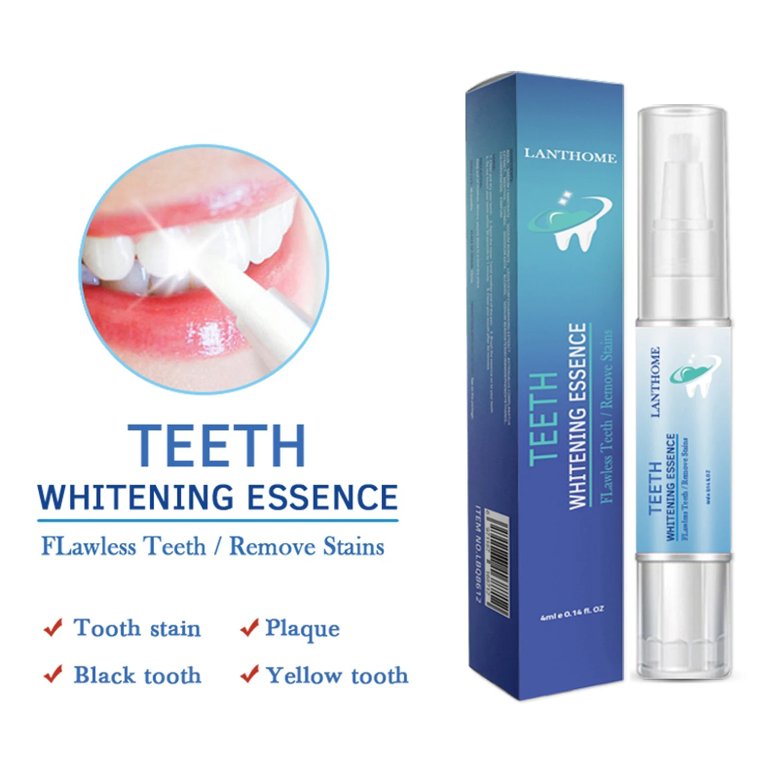 

Portable 4ml Teeth Whitening Gel Pen Bleach Gel Effective Easy to Use