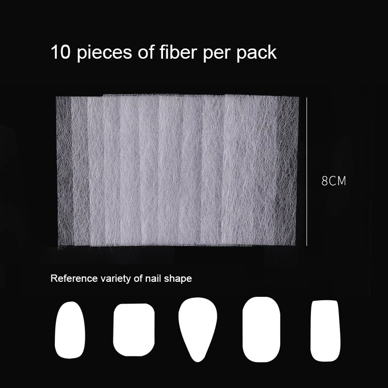 10 шт. Новый Шелковый стекловолокно для наращивания ногтей Форма Нетканые