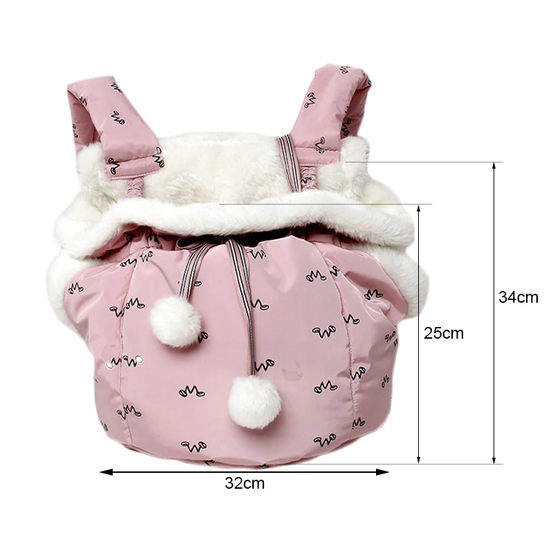 Зимний утолщенный рюкзак для домашних животных или переноска кошек спереди с