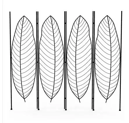 

Golden iron screen living room decoration porch metal simple partition mobile folding double-sided creative Nordic style