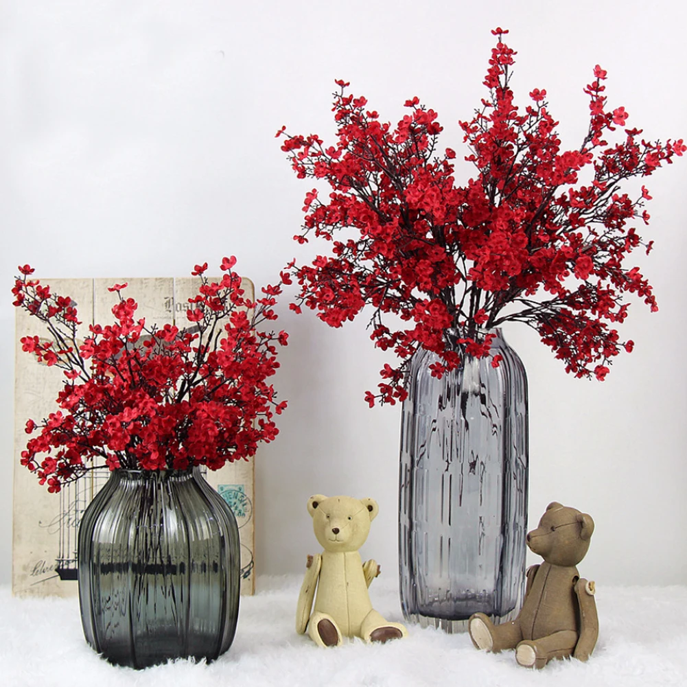 

Gypsophila Artificial Flowers White Branch High Quality Babies Breath Fake Flowers Long Bouquet Home Wedding Decoration Autumn