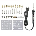 Набор для выжигания по дереву, ручка для выжигания по дереву 60 Вт, 80 Вт, паяльник с регулируемой температурой, для сварки, тиснения по дереву, набор для ремонта выжигания