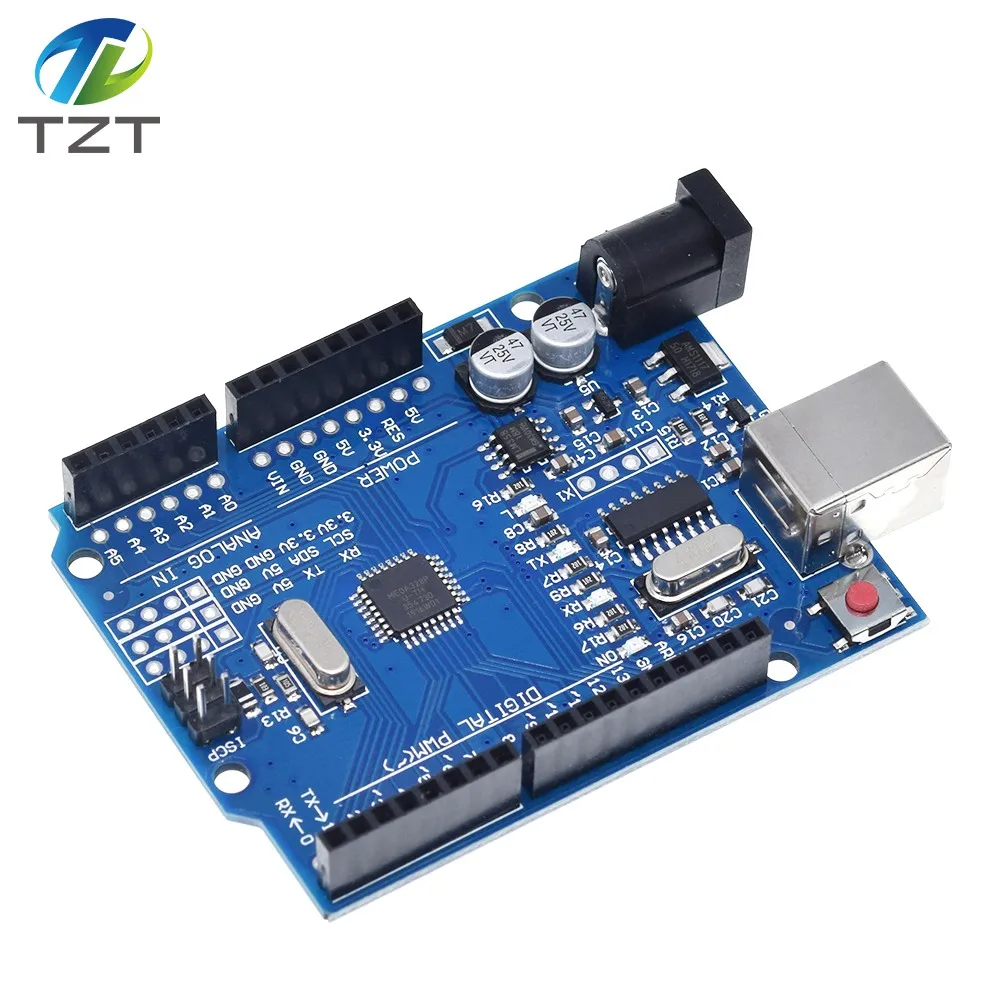 Умная электроника высокого качества для Arduino UNO R3 CH340G+ MEGA328P чип 16 МГц UNO R3 макетная плата+ USB кабель DIY комплект