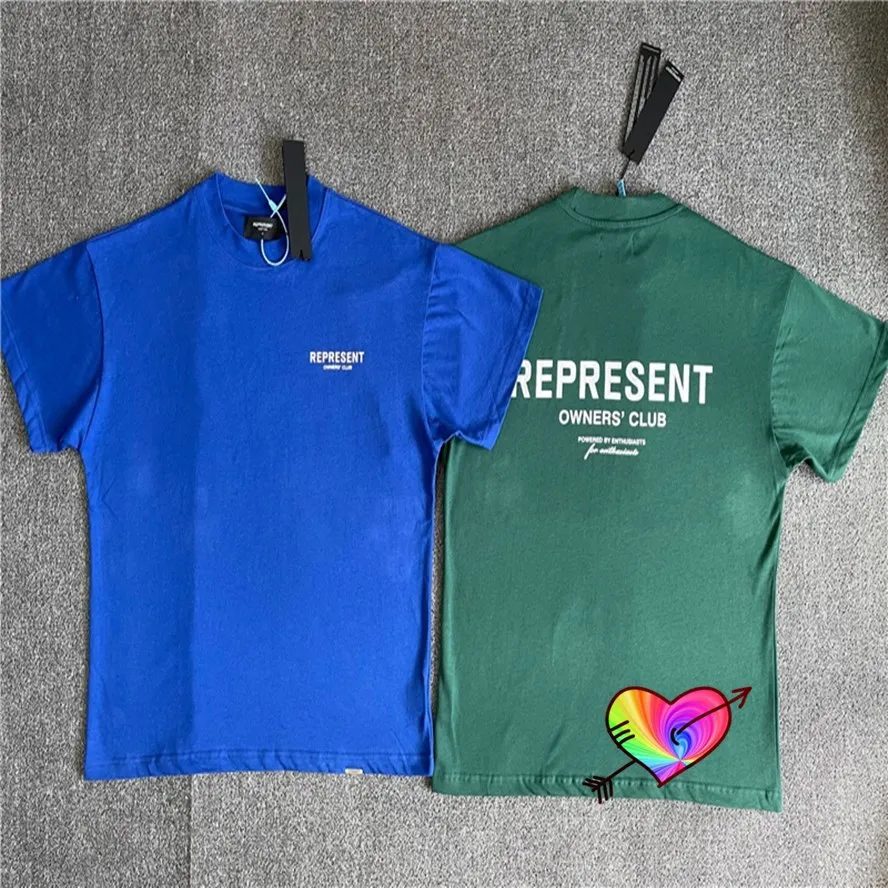 

2021 Represent T-shirt Men Women 1:1 High Quality Vintage The Owners Club Logo Represent Tee Oversize Tops Vintage Short Sleeve