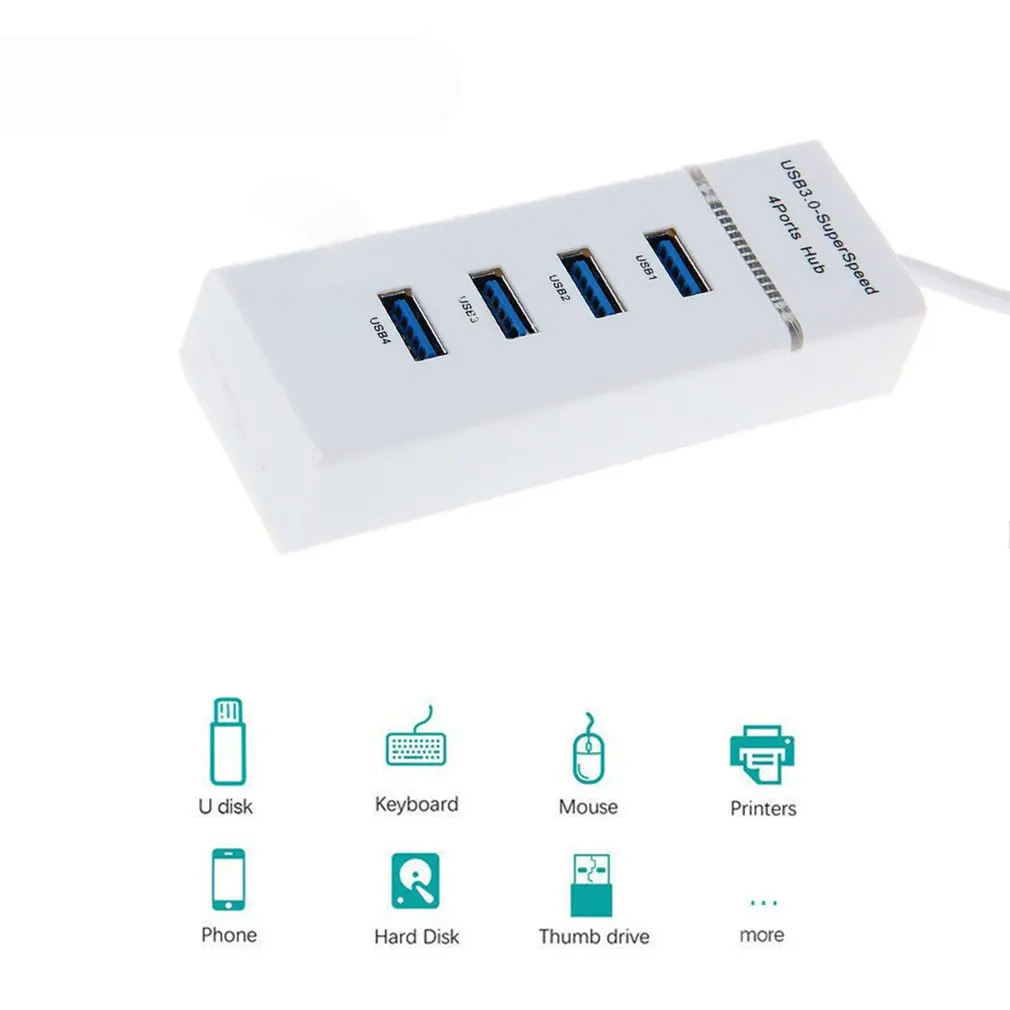 

USB 3.0 Hub High Speed 4-Port Hub Independent Switch Hub Four-Bit Splitter Hub Usb 3.0 Multi-Interface Hub Professional