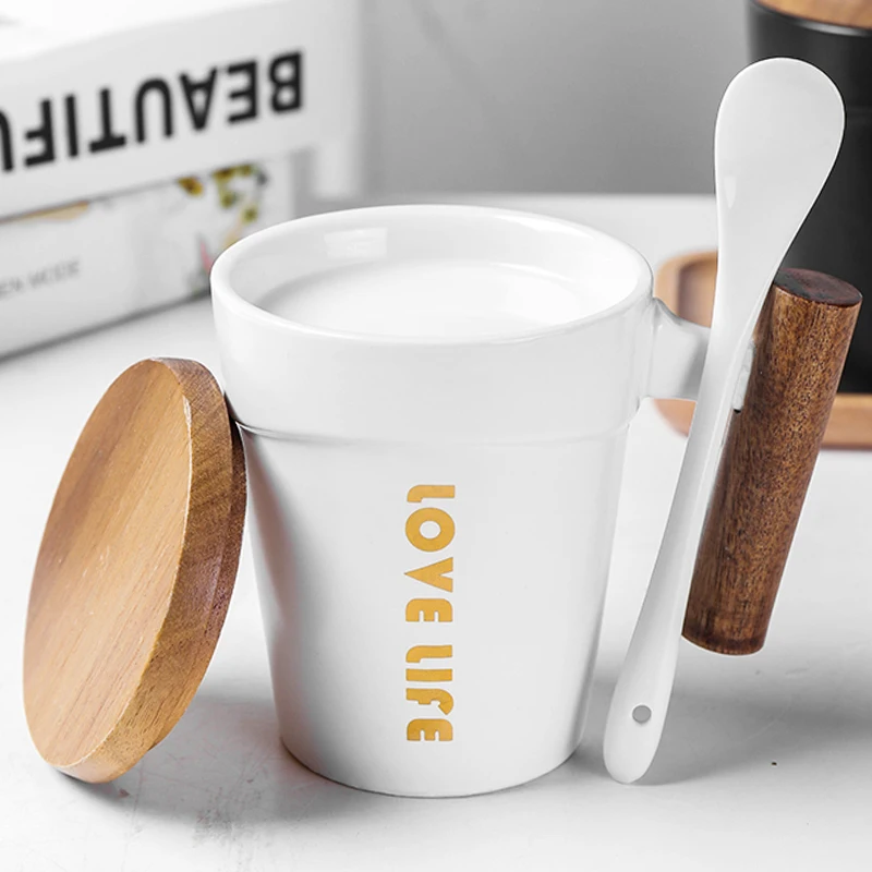 Портативная керамическая кофейная кружка для офиса и путешествий белые