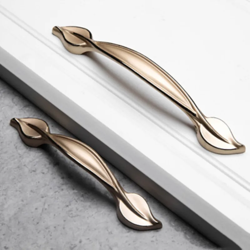 KK & FING европейские ручки шкафа из цинкового сплава цвета шампанского|Ручки шкафа|