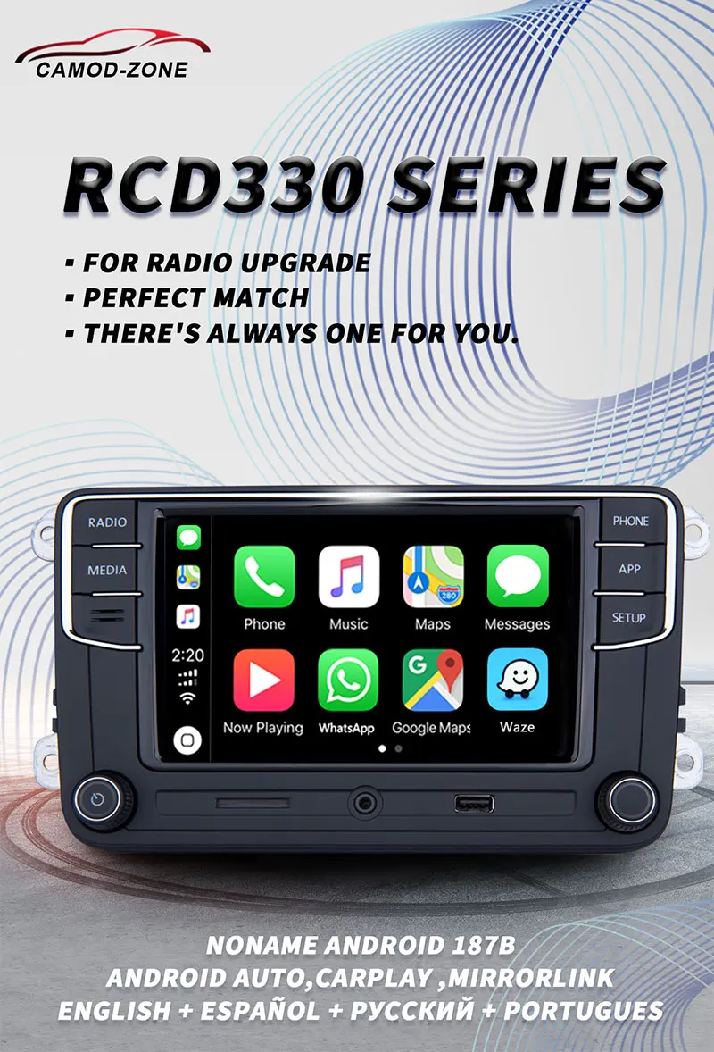 Android Авто Noname RCD330 Plus RCD330G Carplay Автомагнитола MIB 6RD 035 187B для VW Golf 5 6 Jetta MK5 MK6 CC Tiguan Passat Polo