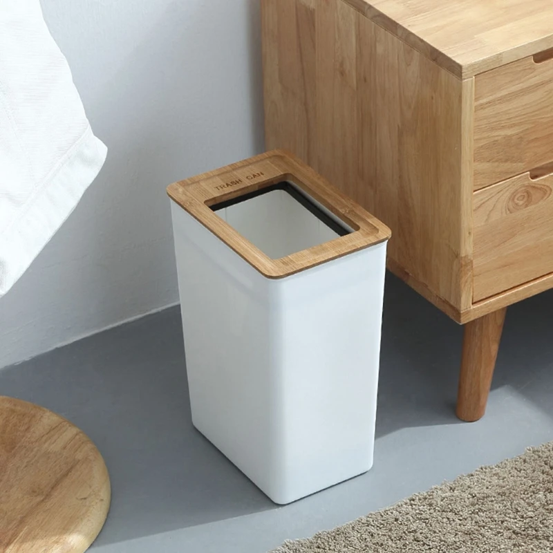 

F1CC Minimalist Trash Can Waste Bins Container Trashbox Practical Garbage Basket Case