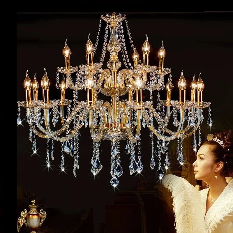 

Современные хрустальные люстры, домашнее освещение, роскошные украшения, люстры в форме свечи, подвески для гостиной, комнатные лампы