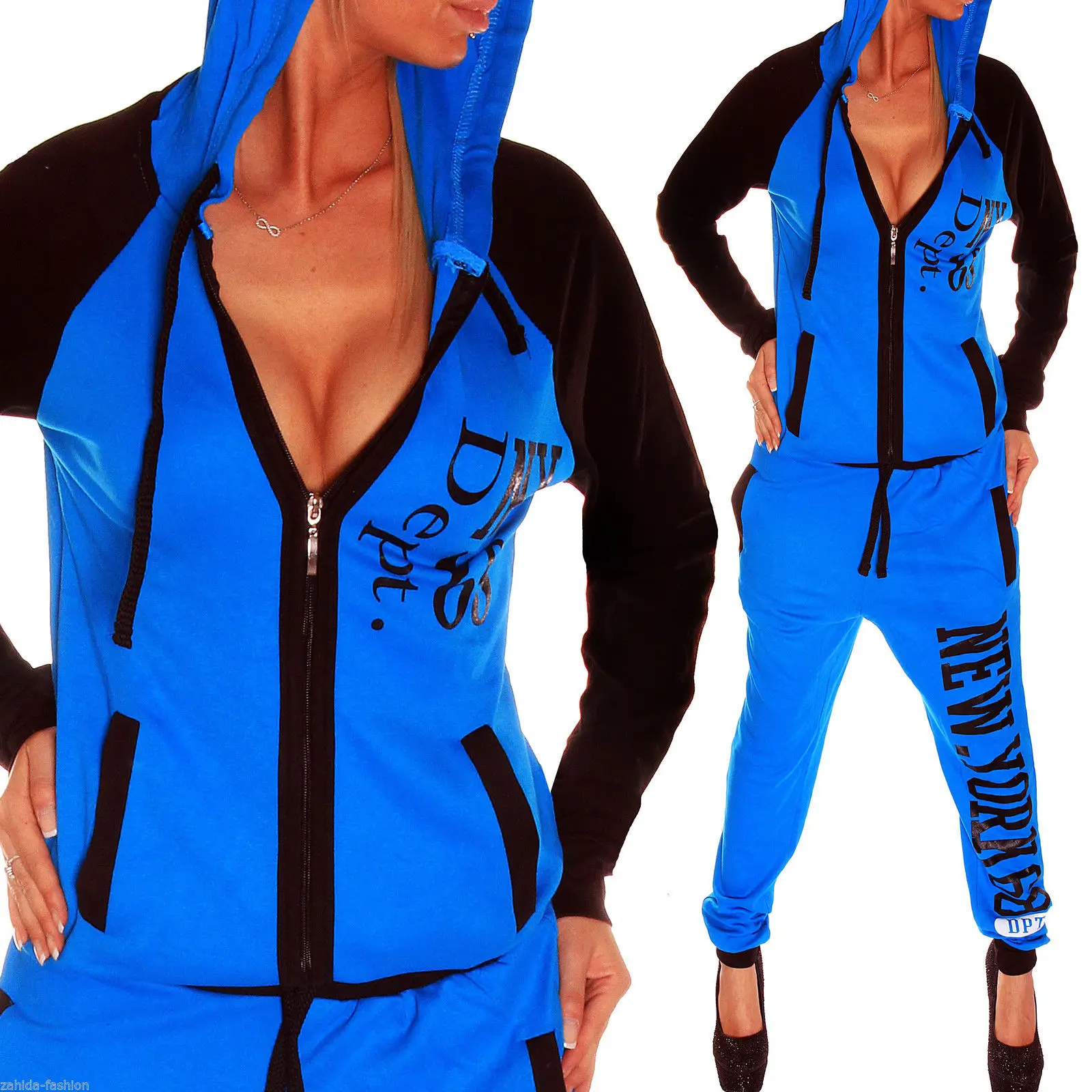 Женский Повседневный комплект ZOGAA брендовый из двух предметов толстовка с