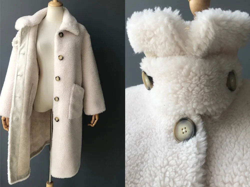 MAOMAOFUR шерстяное пальто зимняя новая модная длинная одежда женское теплое меховое пальто без рукавов Женская качественная куртка из овечьего меха