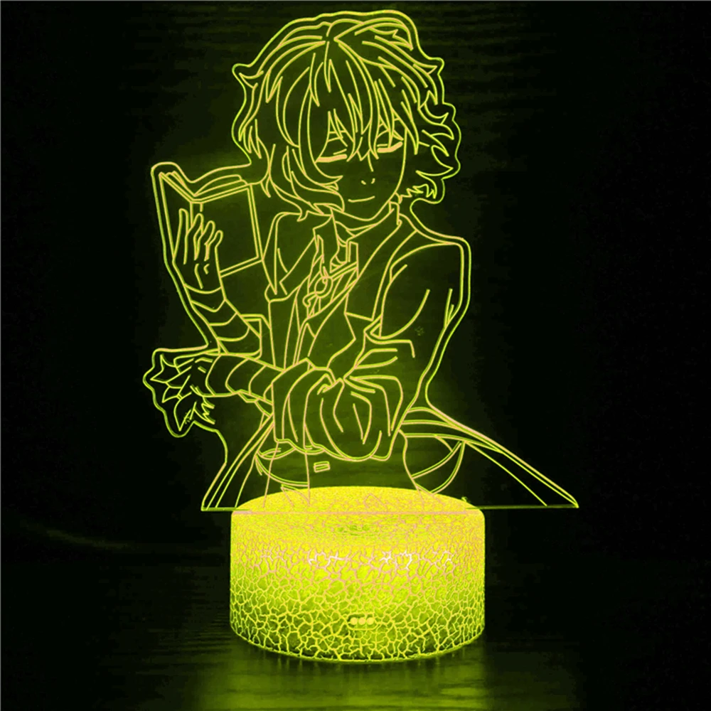 

Bungo Stray Dogs Osamu Dazai Lamp for Room Decor Friend Birthday Gift Gadget Nakahara Chuya Night Light Anime NeonDazai Light