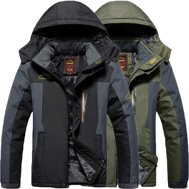 Зимние походные куртки с флисовой подкладкой Мужская ветрозащитная