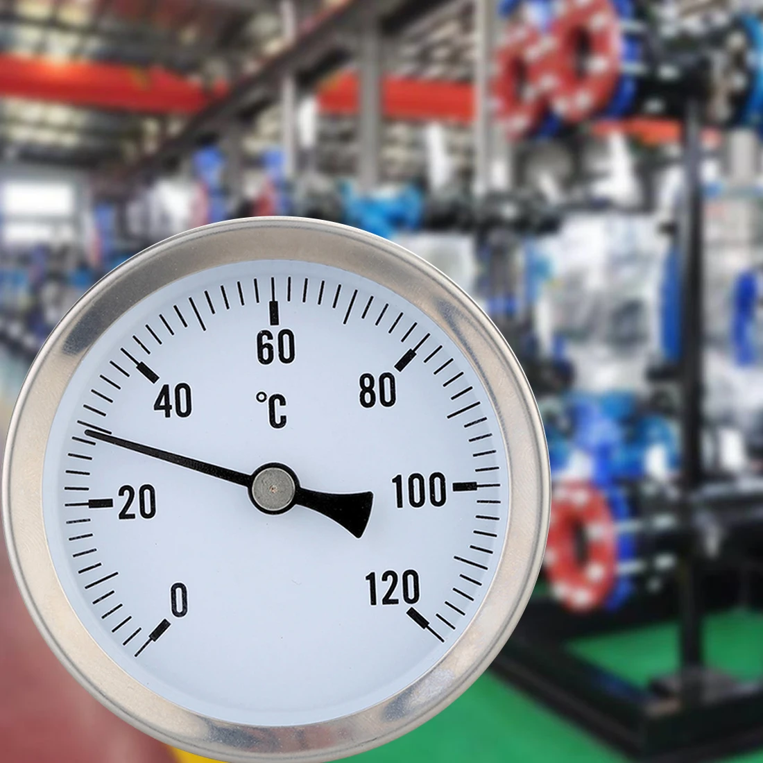 63 мм 0-120 градусов градусник с зажимом для трубки металлический термометр датчик