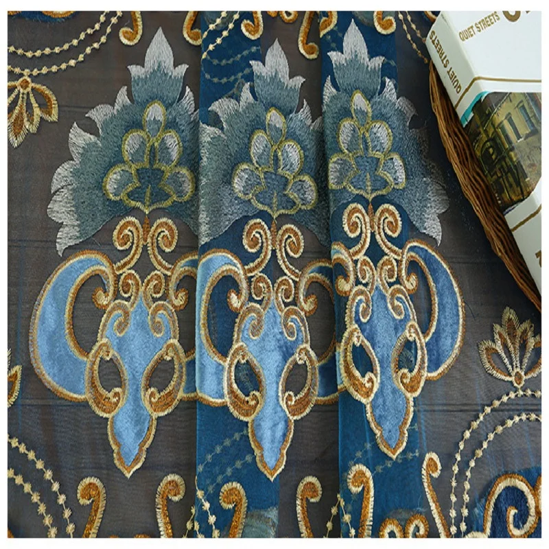 

New Home Interior Modern Gorgeous European Style Jacquard Hollow Embroidery Shading Curtains for Living Room Bedroom Dining Room