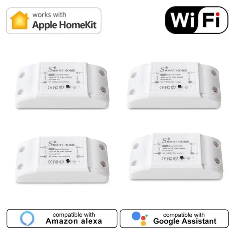 

DOHOME Wifi Smart Light Switch Moudle 10A Universal Breaker Timer Tuya/Smart Life APP Remote Control Work With Alexa Google Home