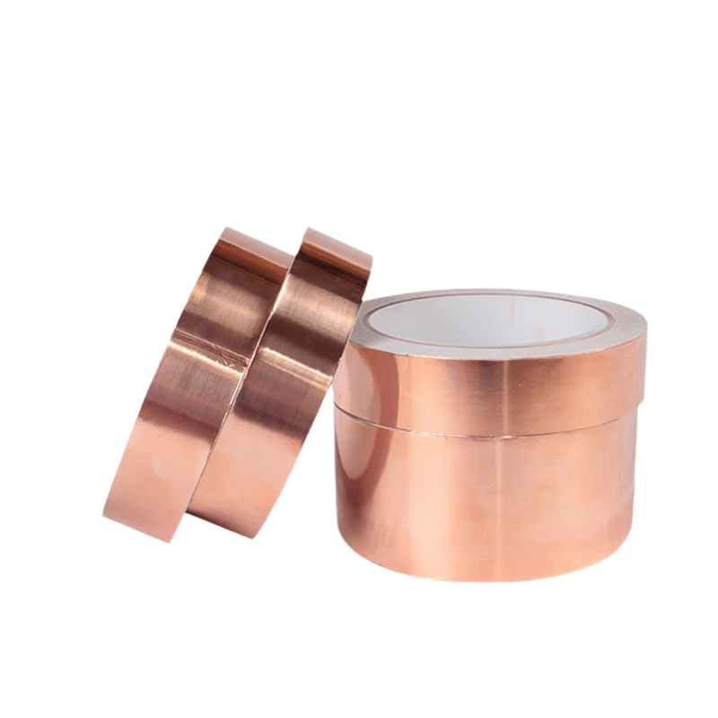 Односторонняя проводящая медная лента 20 метров 1 шт. самоклеящаяся для защиты от