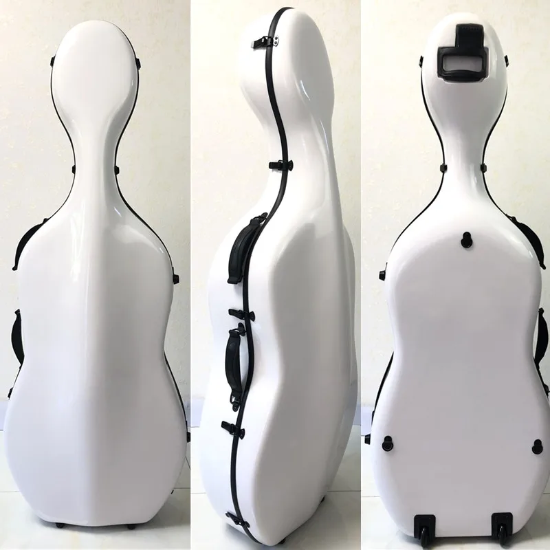 

Great 4/4 fiberglass cello hard case,high strength w/wheells,Nice Strap