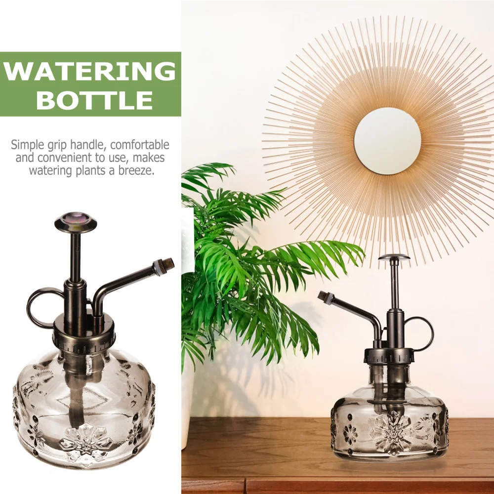 

1pc Retro Relief Flower Watering Can Glass Plant Spray Bottle Water Spray
