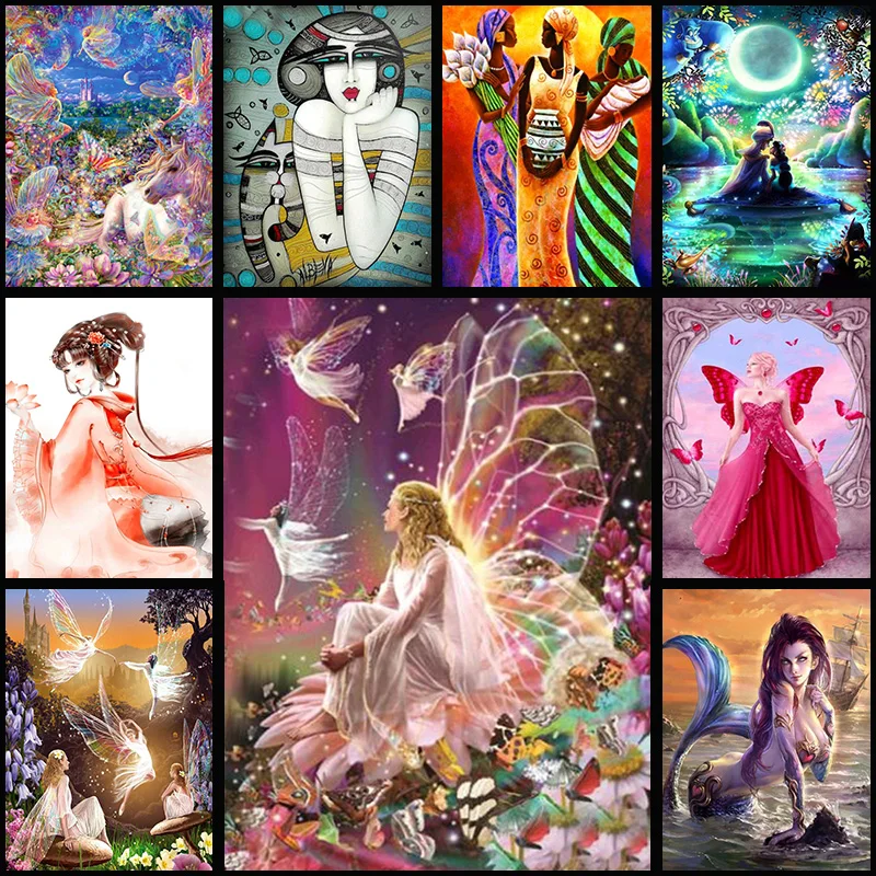 5D сделай сам полностью алмазная живопись красивая принцесса волшебная палочка