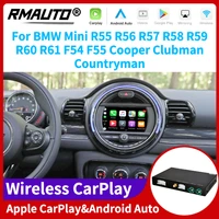 rmauto wireless apple carplay android auto nbt cic evo for mini r55 r56 r57 r58 r59 r60 r61 f54 f55 cooper clubman countryman
