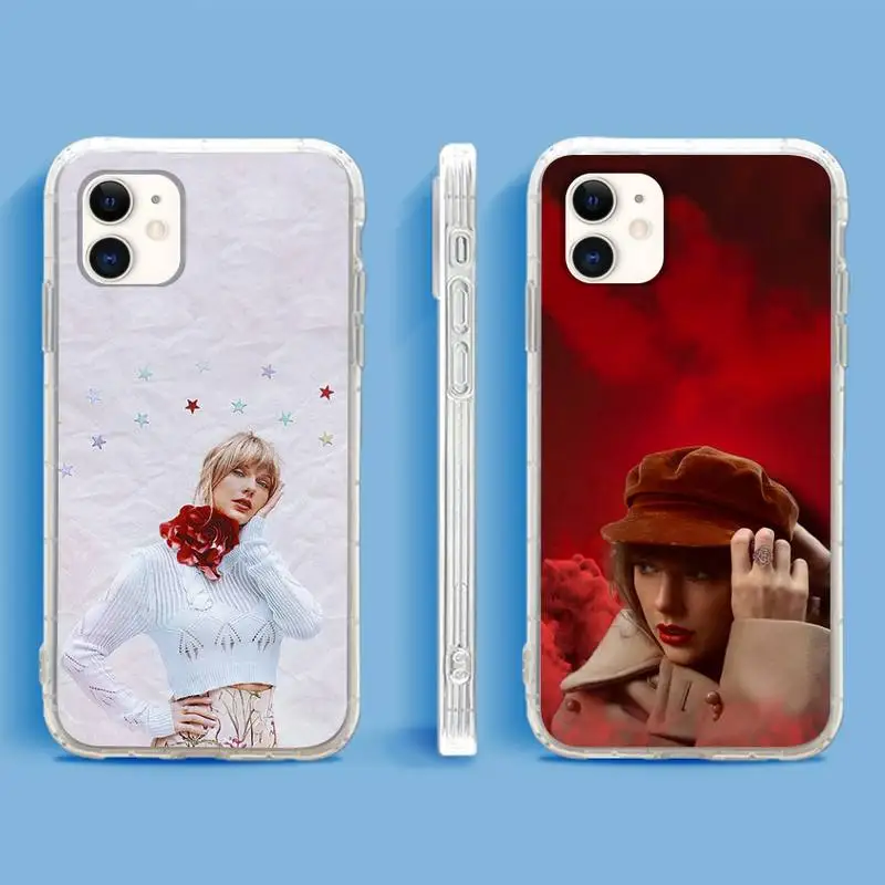 

Sexy Singer Taylor Swifts Phone Case For iPhone 13 12 11Pro Max 11 XR XS Max X Mini 8 7 6 SE 2020 Soft Transparent Cover