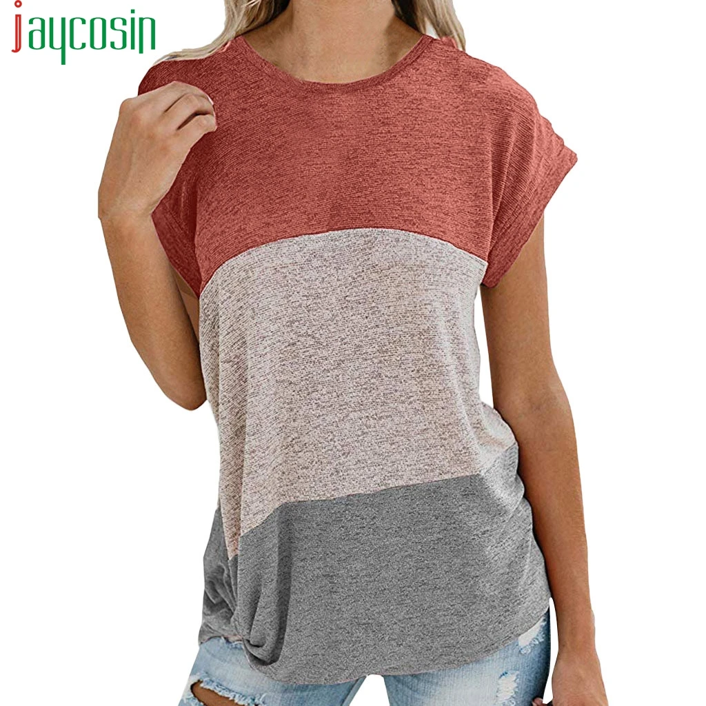 Летняя женская футболка с коротким рукавом свободные полосатые повседневные