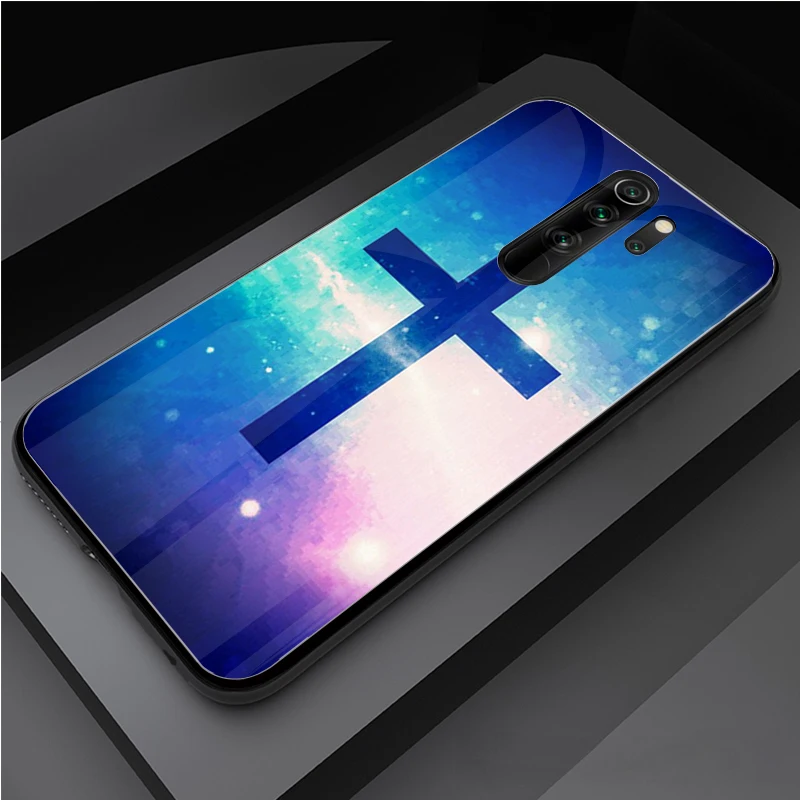 Иисус крест чехол из закаленного стекла для телефона Xiaomi Redmi Note 5 6 7 8 9 Pro Note8T Note9S