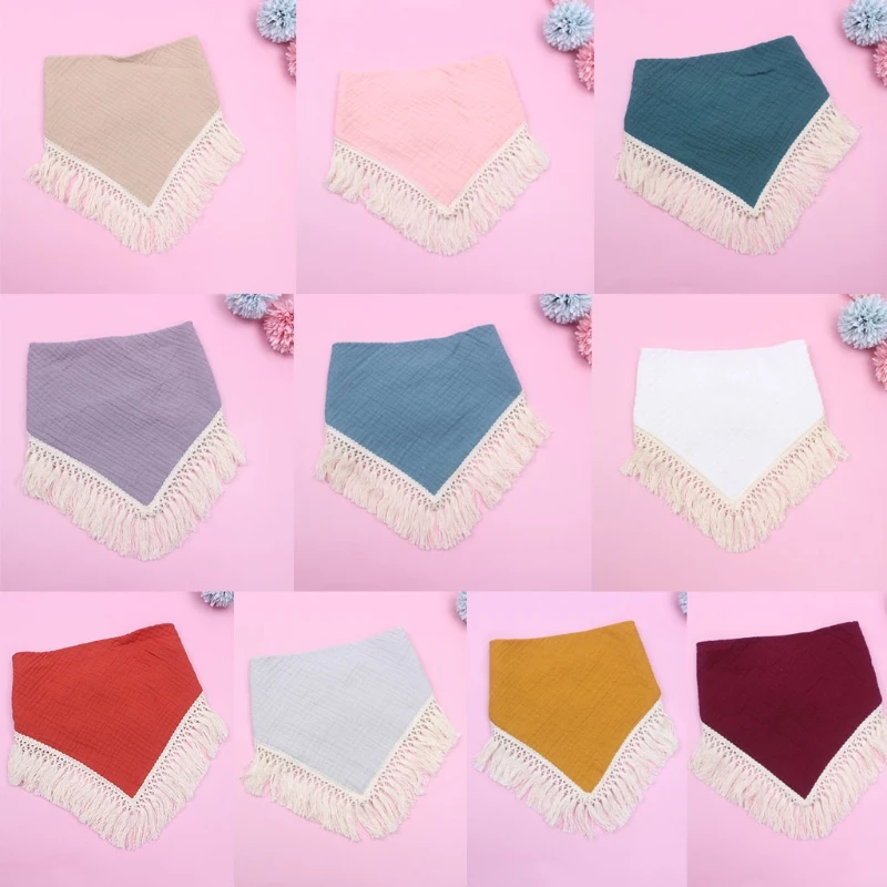 

Cotton Baby Bibs Adjustable Triangle Newborns Saliva Towel Toddler Burp Cloth