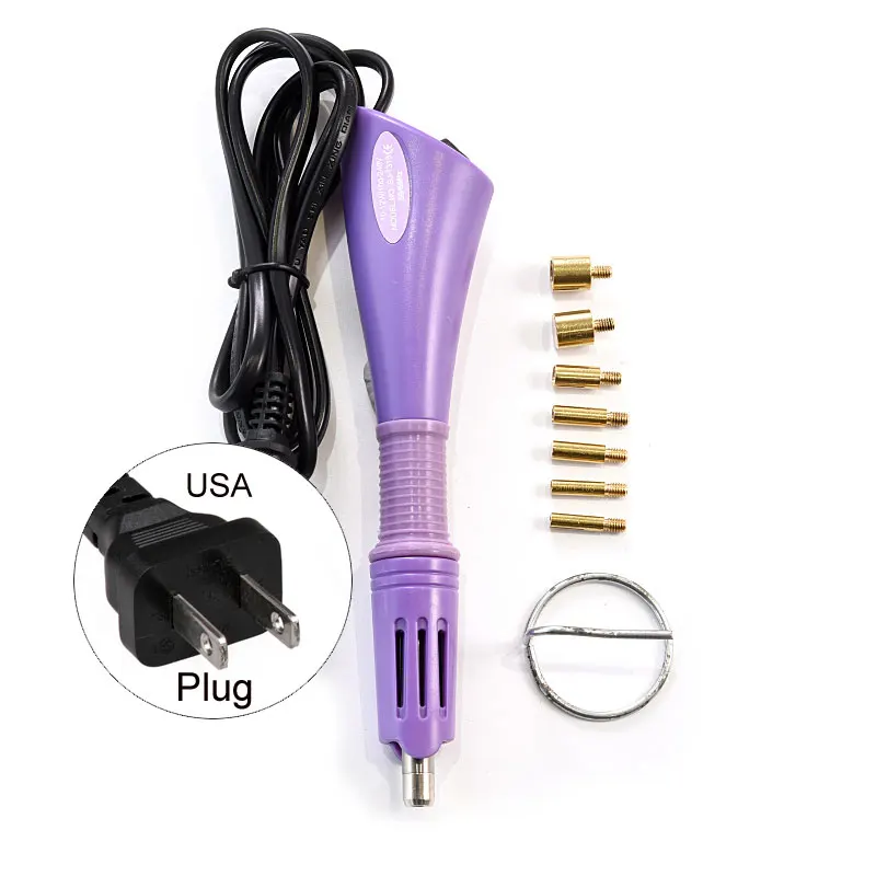 purple-usa Быстро нагревается! EU/US Plug белое устройство горячей фиксации для нанесения страз розовый Железный-на горячей фиксации Стразы аппликатор палочка термофиксация инструмент Y2852 - Цвет: purple-usa