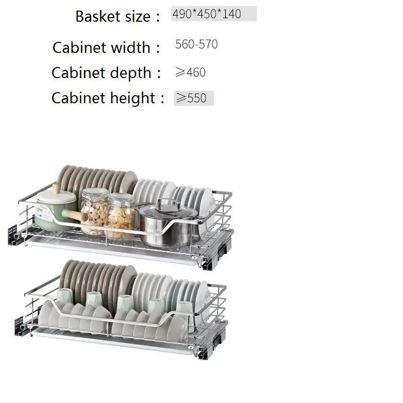 

Organizer Mutfak Malzemeleri Pantry Cupboard Storage Cestas Corredera Stainless Steel Cozinha Rack Kitchen Cabinet Basket