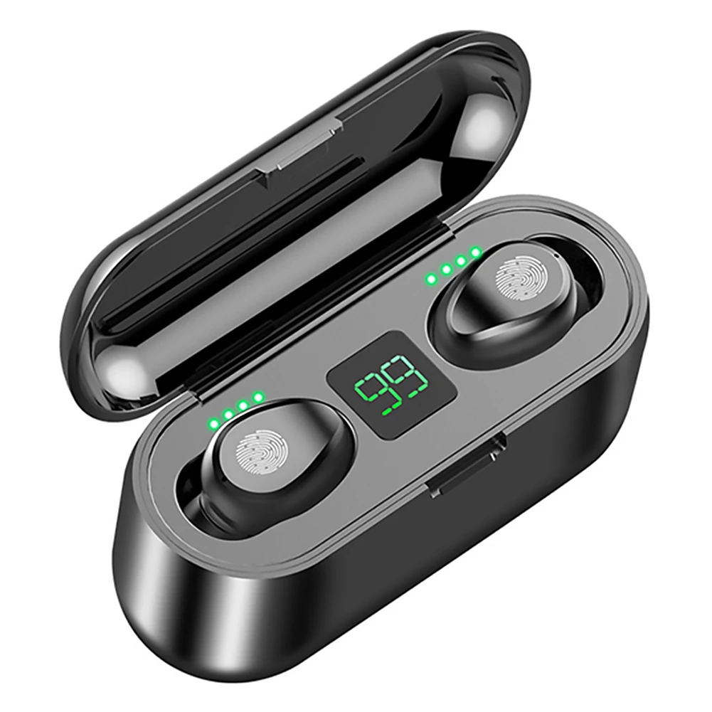 

Earphone Earbuds Wireless Headsets Sports Headphone In Ear Bluetooth-Compatible Noise Headset w/ Charging Base