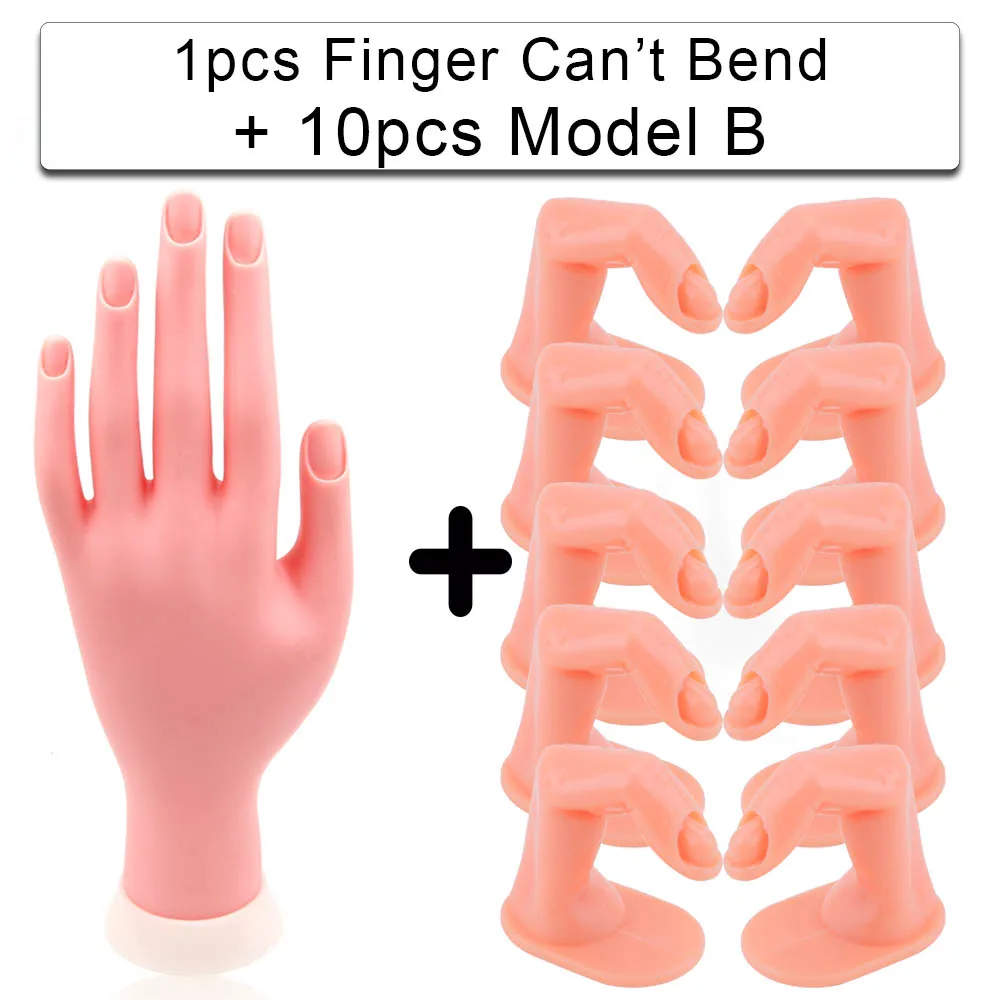 10pcs Set C 5/10 шт Искусственные ногти 1 шт ручные инструменты для маникюра и Практика пальцев Учебная модель Красота накладные ногти принтер арт гибкий мягкий инструменты - Цвет: 10pcs Set C