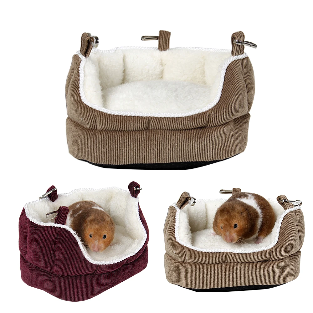 Горячая маленькая Pet мягкая кровать клетка Гнездо дом теплый висящий гамак для