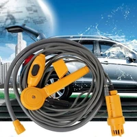 portable electronic 12v orange outdoor mini smart car shower for camping hiking one touch operation built in system