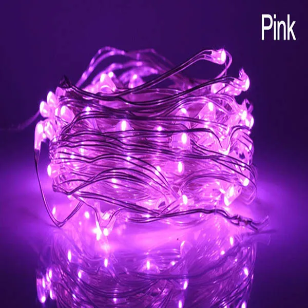 Pink Рождественские украшения на год гирлянда сказочные гирлянды для рождественской елки украшения Рождественские украшения для дома - Цвет: Pink