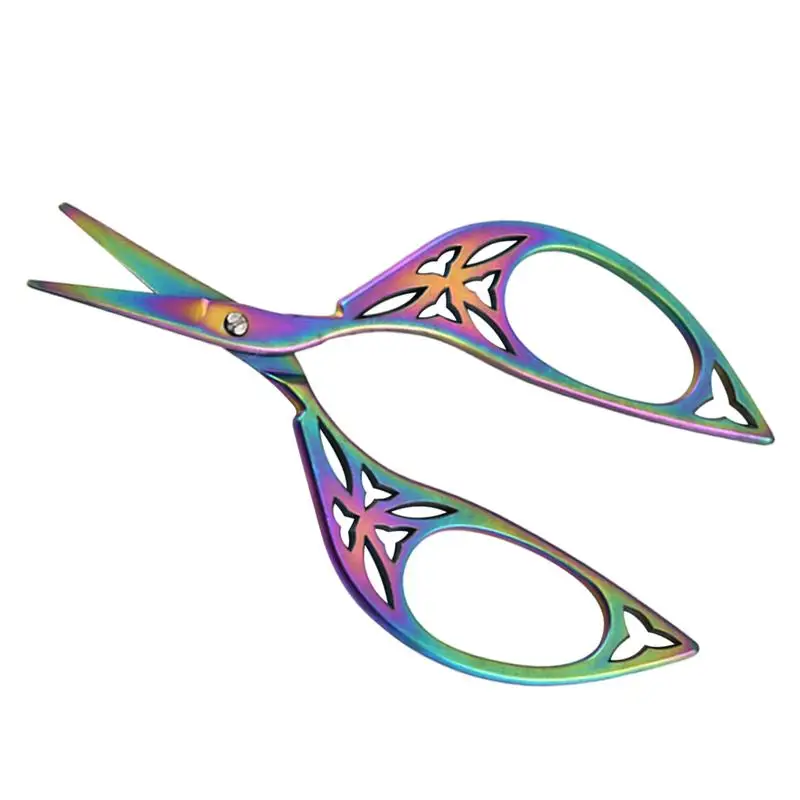 Креативные ножницы изящные для рукоделия швейные в форме листа домашнего