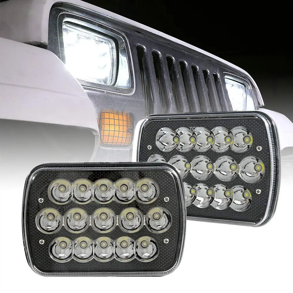 

Новая квадратная пара 7x6 светодиодный светильник s H4 светильник для Jeep Wrangler YJ Cherokee Comanche 5x7 "светодиодный светильник с квадратной головкой s св...