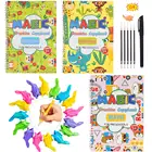 2 предмета в комплекте книги многоразовые 3D Магия и выгодно отличается от обычных однотонных вещей бесплатная обтирания, смоченную малыш практика каллиграфия почерк Монтессори игрушки подарки для детей