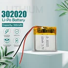 3,7 в 100 мАч 20*20*3 мм литий-ионный полимерный аккумулятор 302020 для тахографа MP3 GPS Bluetooth наушники перезаряжаемый аккумулятор