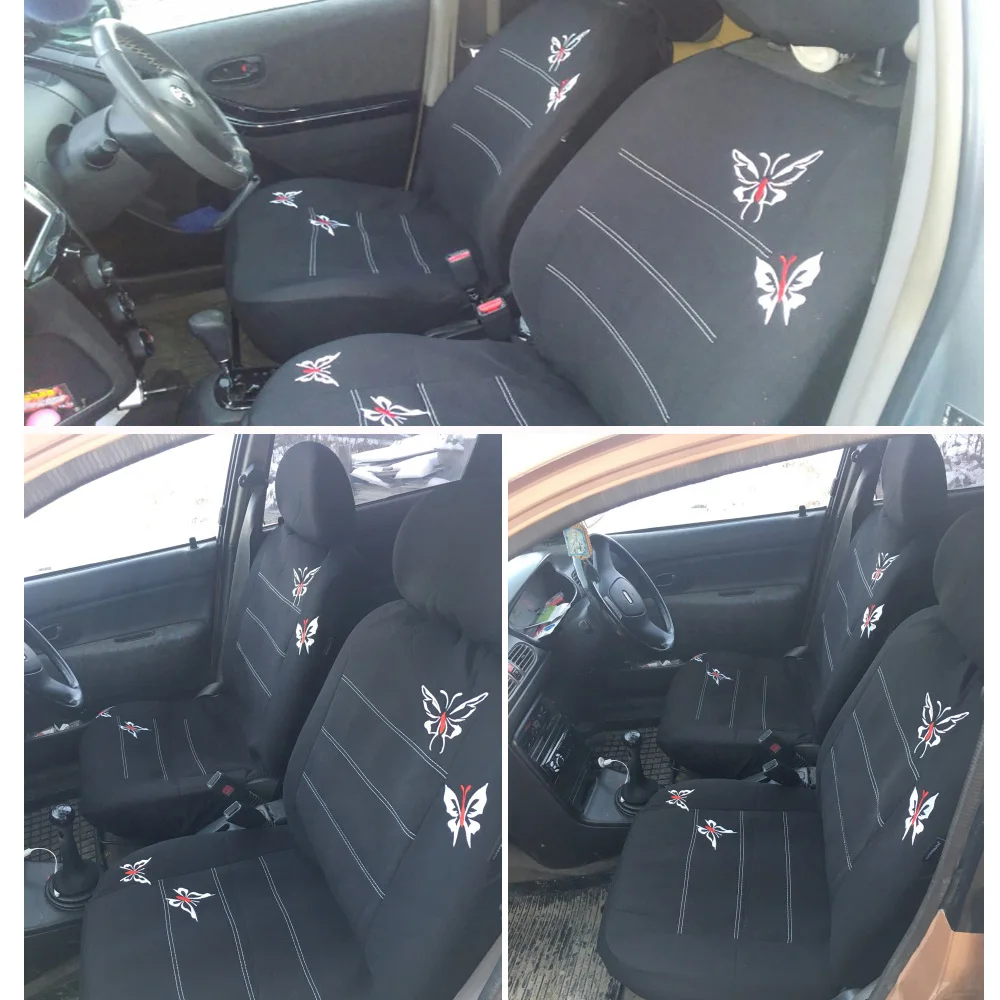 LUNDA Набор чехлов для автомобильных сидений с вышивкой бабочки универсальные